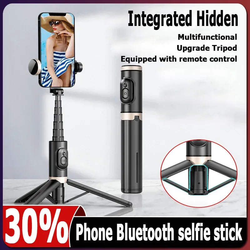 Sticks Phone Bluetooth selfie stick Wireless Remote control Tripod Foldable Lightweight and portable With Fill Light For Smartphones