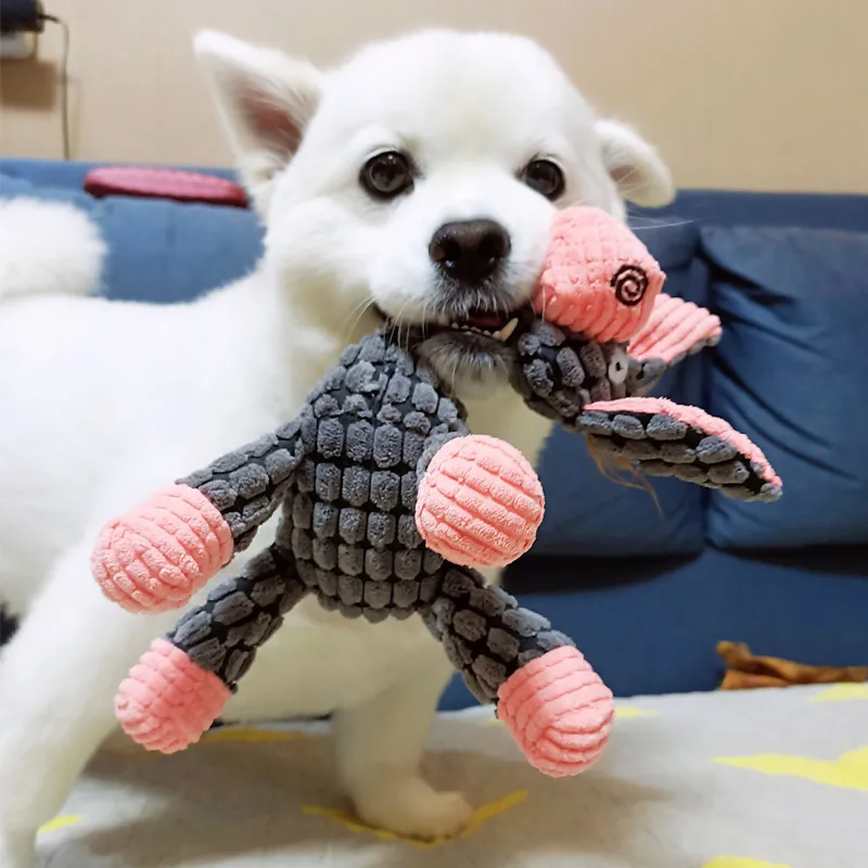 Jouet Pour Chien En Peluche Ourson Avec Couineur - Résistant Pour Mâcheurs Forts, Nettoyage Des Dents, Lavable En Machine