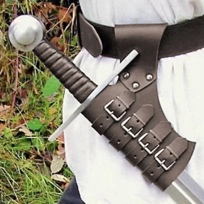 Mittelalterlicher Wikingerschwertgürtelscheide Scheide Halter Männer Larp Pirate Knight Cosplay Kostüm Requisiten Katana Rapier Gurt Holster Frosch