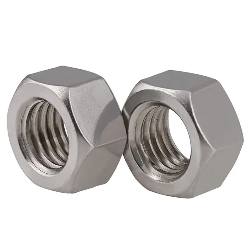 Tuerca Hexagonal de Acero Inoxidable DIN934, M1, 2, 3, 4, 5, 6, 8, 10, 12, 14, 16, 18, 20, 22, 24, 27, 30, 36, 39, 42, 45, 316, 304, 201