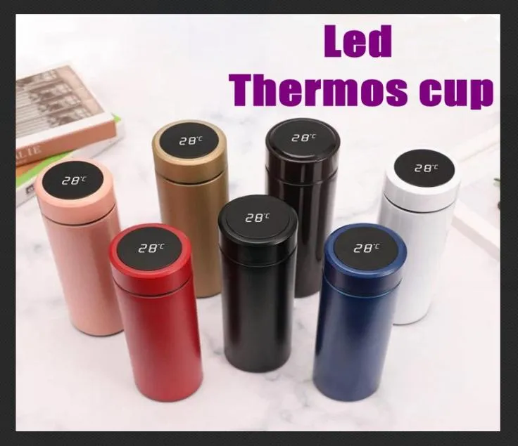 DHL Water Bottle Kettle Thermo Cup With LCD Touch Screen Gift Cup Smart Mug Temperature Display Vacuum Stainless Steel2234143