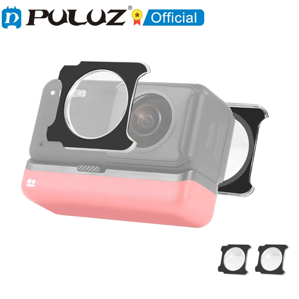 Camera's Puluz Lens Guards PC Beschermende hoes voor Insta360 One R / RS / Sphere Sport Action Camera Accessories