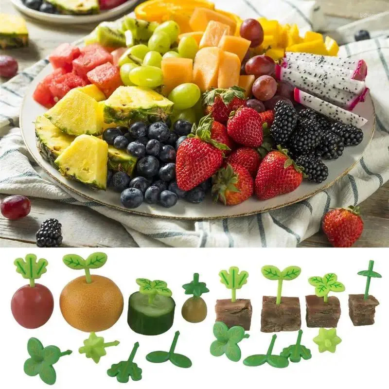 Forks Four Leaf Clover Fruit Selection Tool Toddler Picks Cute Bento Box Decor Fork Mini Toothpick Kitchen Accesories