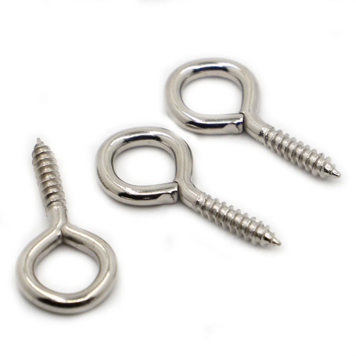 Nickel Eye Screw Bolt Hook Eye DIY Rope Accessories Wood Screws Jewellery Accessories 0# 1# 2# 3# 4# 5# 6# 8# 10# 12# 14#