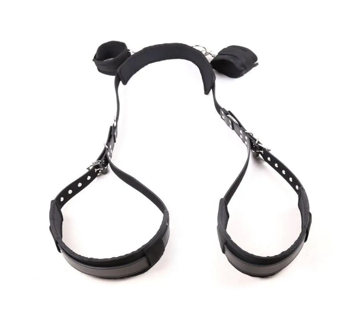 Fetish Thigh Sling Sex Restraints for Easy Access Sex Aid Portable Bondage Strap with handcuffs amateur hardcore black XLYGN3524003978226