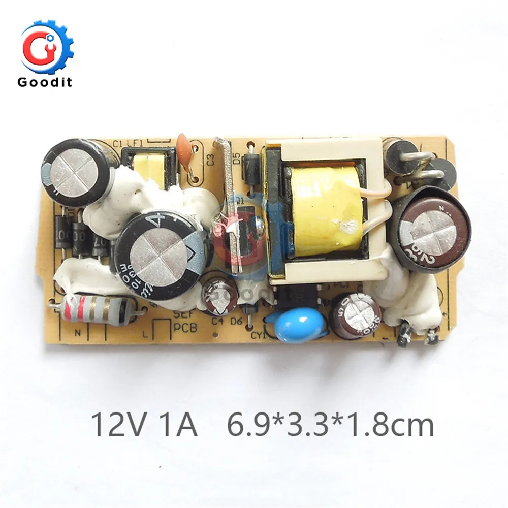 AC-DC 5V 2A / 2.5A 12V 1A Module d'alimentation de commutation Circuit nu 220V à la carte 5V 12V pour remplacer / réparer