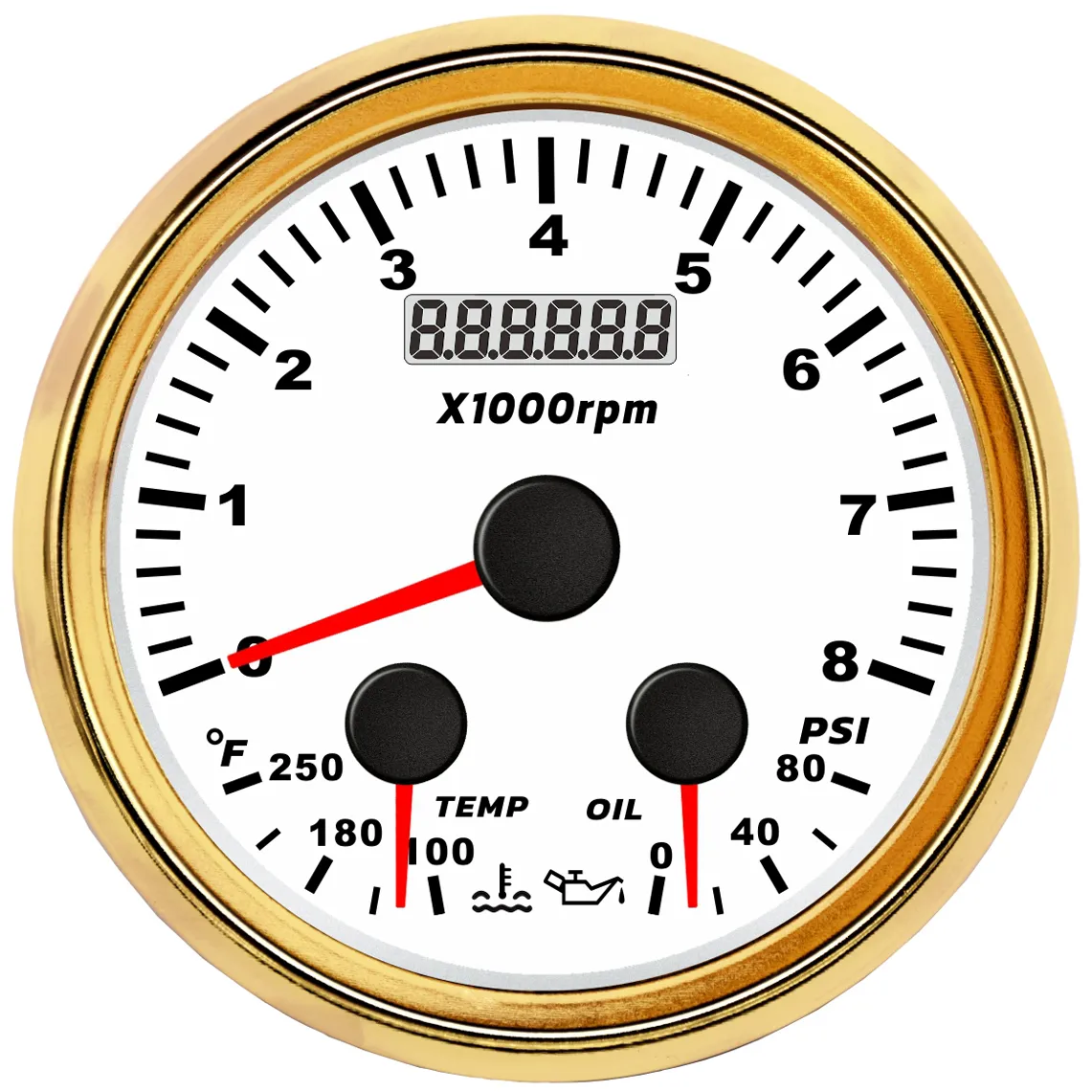 Inductive Tachometer Waterproof Digital Engine Tach Hour