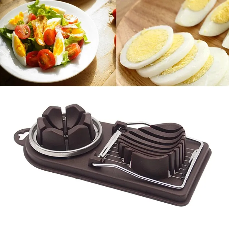 Stainless Steel Egg Cutter Egg Slicers Multifunctional Fruit Vegetable Slicing Cooking Tool With Hook Kitchen AccessoriesEgg Slicers with Hook