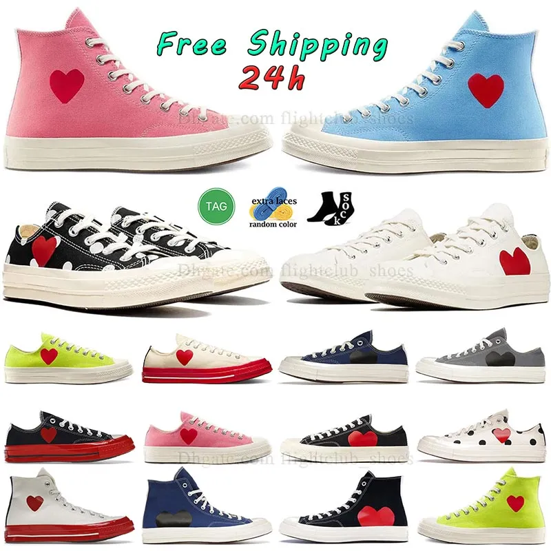 free ship item designer canvas sneaker casual shoes mens womens classic 1970s loafers black white grey blue green pink dhgate chaussure trainers Plate-forme scarpe