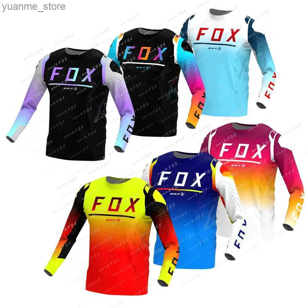 Camicie ciclistiche tops pipistrello in giù di magazzino camiseta motocross t-shirt enduro jersey biciclette in bicicletta per ciclismo Ciclismo Hombre Y240410