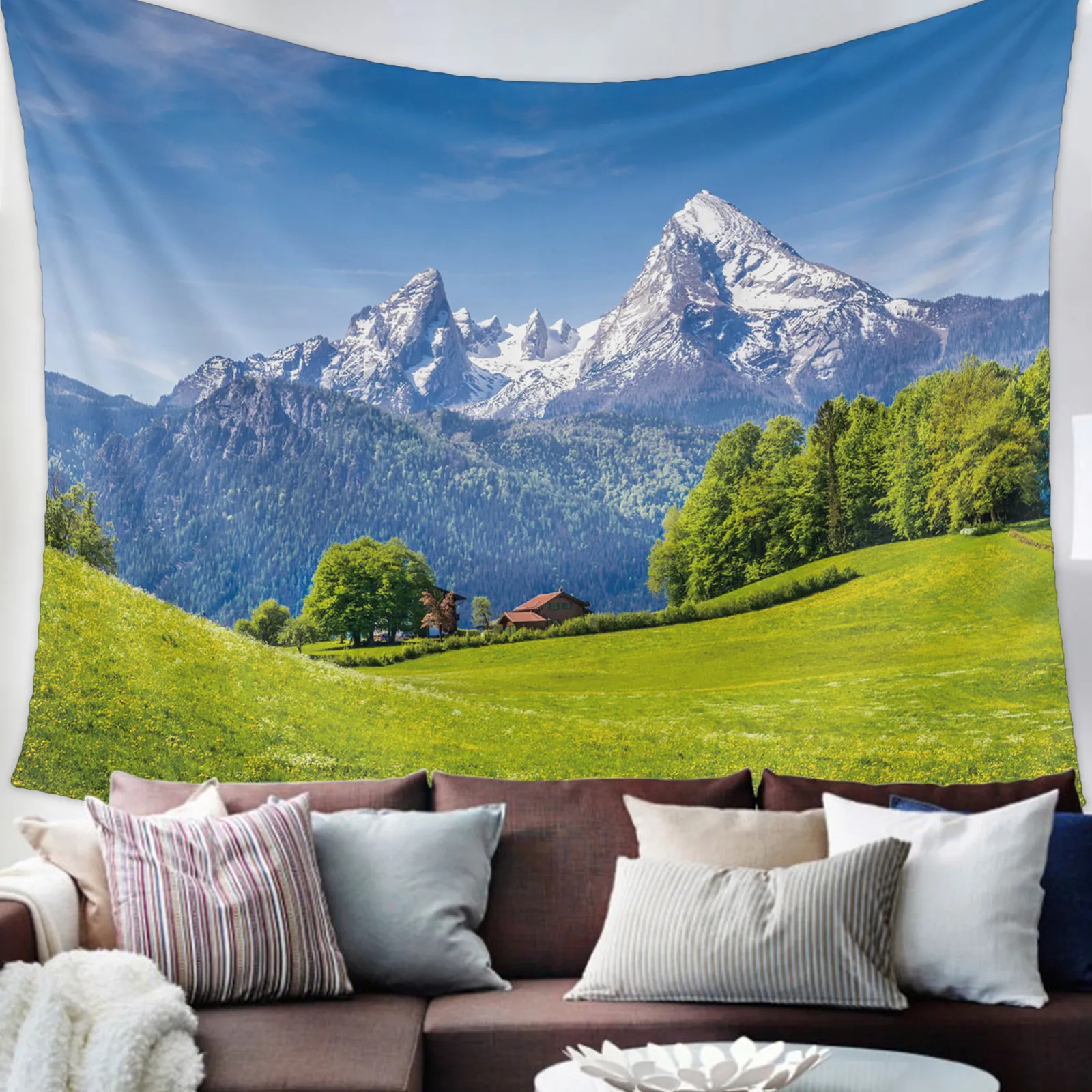 Picco di montagna Grassland Scenery America muro appeso camera da letto decorazione decorazione muro di pestia da yoga asciugamano da spiaggia