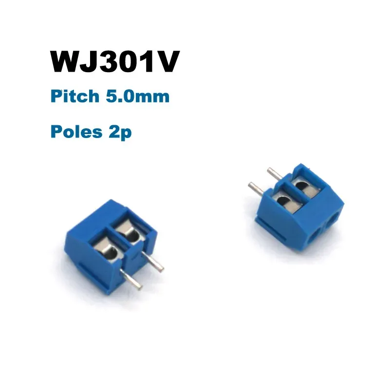 5/20pcs Pitch 5mm 2p 3p Screw PCB block block connectors Bornier 301V Dister Dins Cable Cable Morsettiera 15a