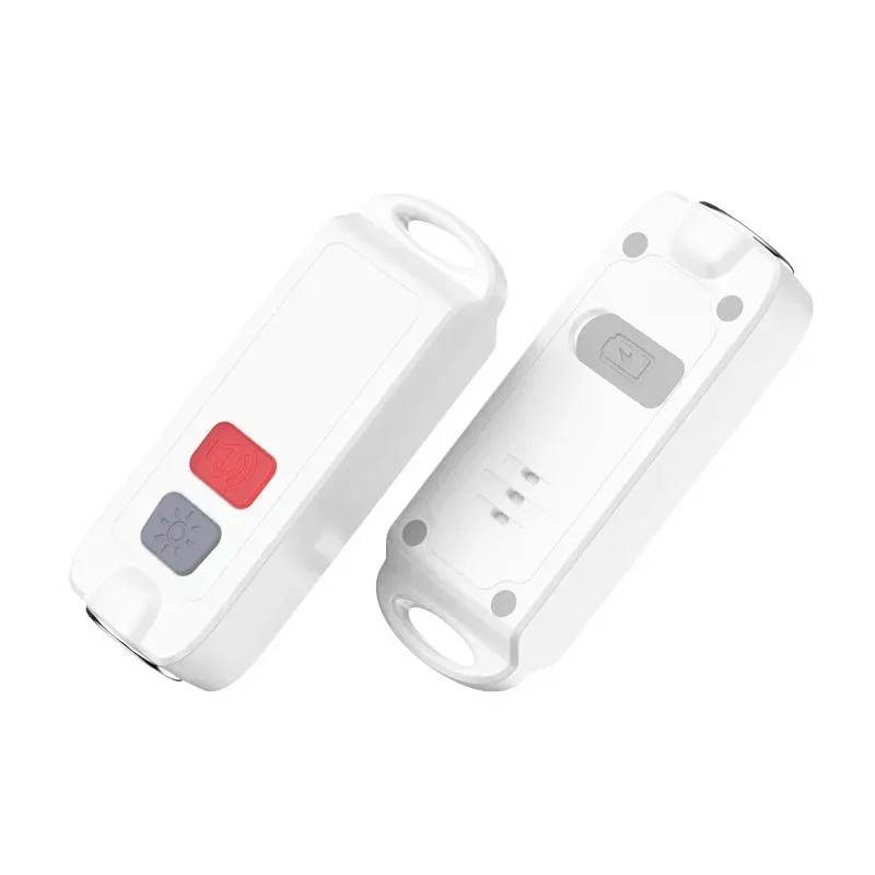 2024 130DB Zelfverdediging Alarm Keychain Mini USB Oplaadbare noodzaklamp Persoonlijke alarm sleutelhanger met LED -licht voor vrouwen