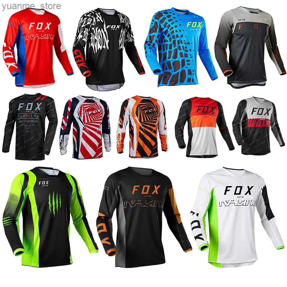 Koszulki rowerowe Topy Bat Downhill Jersey Motocross Motocross T-shirt motocykl offroad DH Jersey Quick Dry Jersey Enduro Odzież Y240410