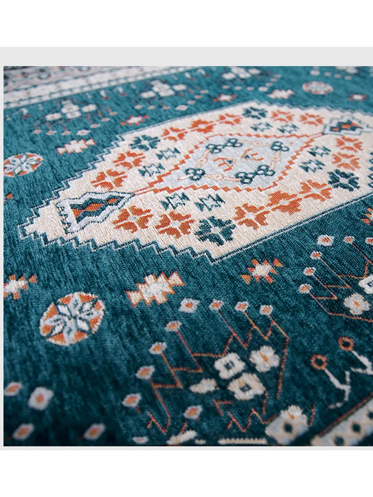 Mediterraan Modern Step Carpet European Style Jacquard Trap Mat Home Zelfklevende trap Tapijt niet-slip hout vol deken