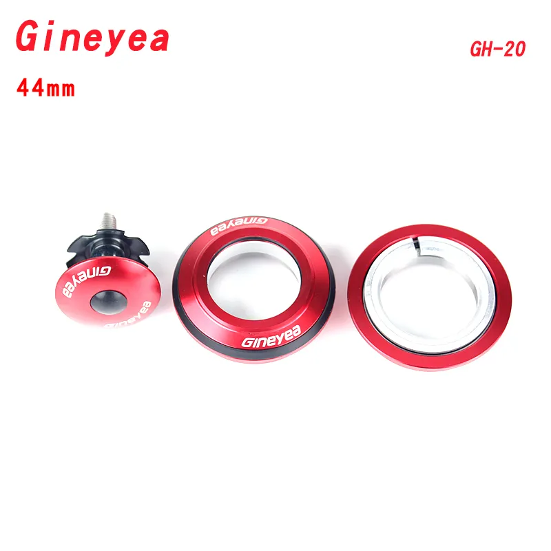 Gineyea 44 mm Fahrrad Aluminiumlegierung Legierung Legierung Schüssel Kegelröhrchen Vordere Gabel Gerade Kopfrohr Rahmen halbgebundenes Headset