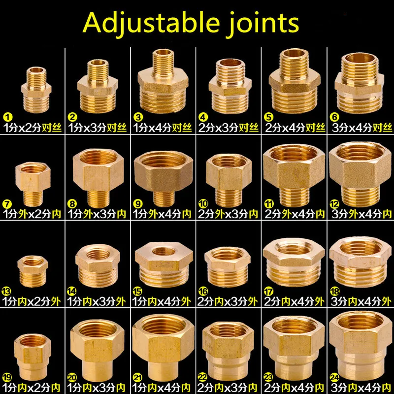 1/8 inch 1/4 inch 3/8 inch 1/2 inch mannelijke schroefdraad messing messing hex nippel connector bsp mannelijke draad connector snelle adapter