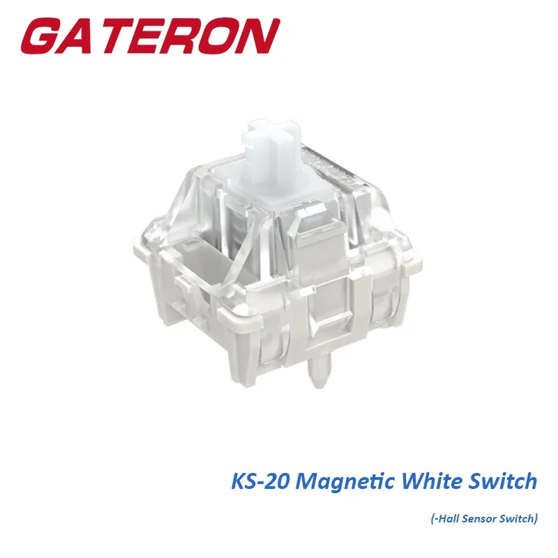 アクセサリーGateron KS20ホールエフェクトセンサー磁気ホワイトスイッチSMD RGBリニアDIYカスタマイズされたキーボードフリー設定プレ旅行