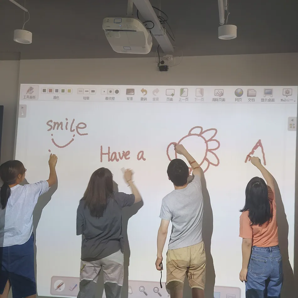 Hot Selling Finger Touch Portable Magnetic Whiteboard Interactive Game Smart Teaching Board Digital Electronic Class