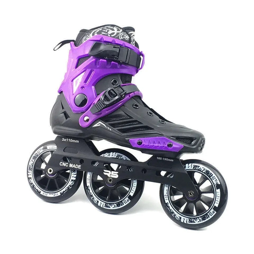 Sneakers Original RS6 Inline Speed ​​Skates Professional Adult Kids Roller Skating Shoes 3*110mm Wheels Storlek 3546 Gratis skridskor Patins