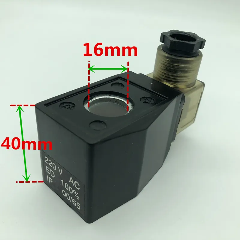 AB410 Solenoid Water Valve Ignition Coil In Spanish With 16mm Inner Hole And 40mm Height AC220V