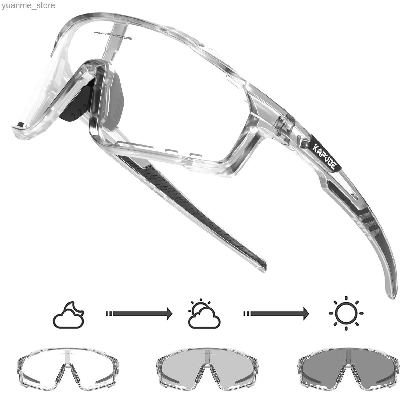 Lunettes de soleil de mode de lunettes extérieures verres de sport rétro à vélo de vélos polarisés vélo verres de montagne pour hommes Femmes roulant Y240410