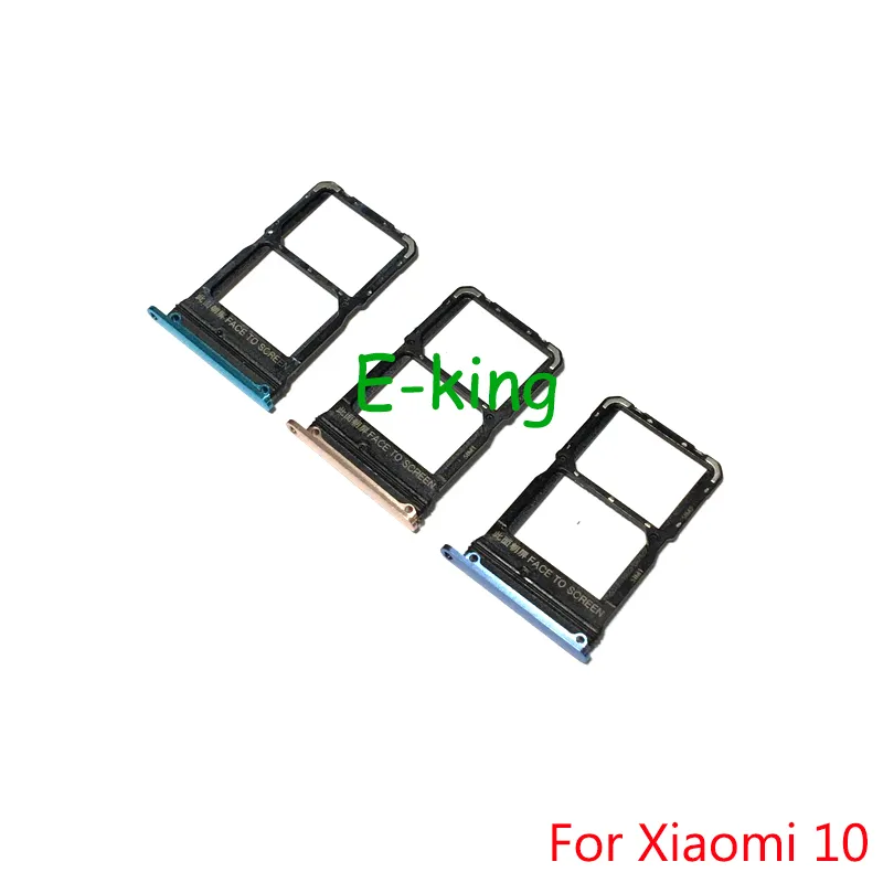 Xiaomi Mi 10 10T Pro Lite Sim Card Tray Slot Holder Adapterソケット修理部品のSimトレイホルダー