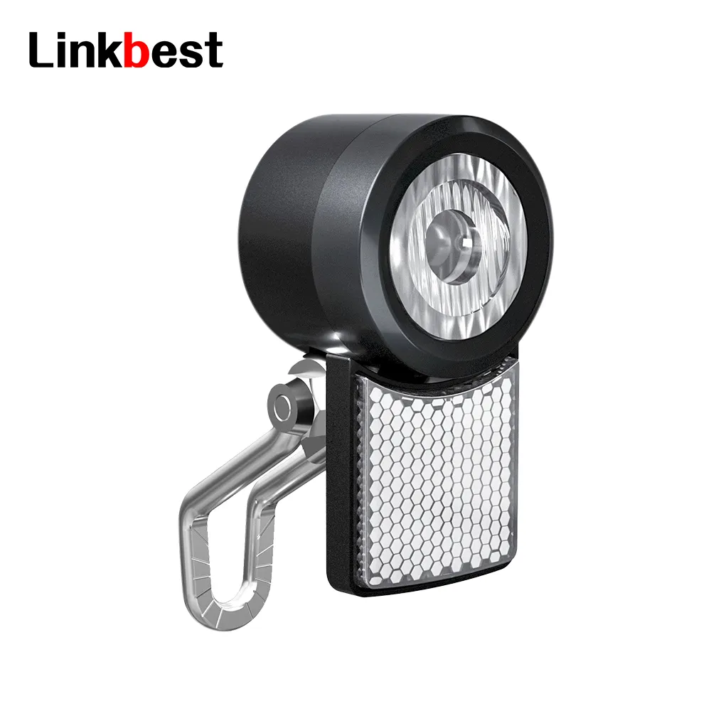 Linkbest 20 LUX koplamp LED-fietslicht, waterdichte IPX-6, 6V-48V voor Hub Dynamo en Ebike