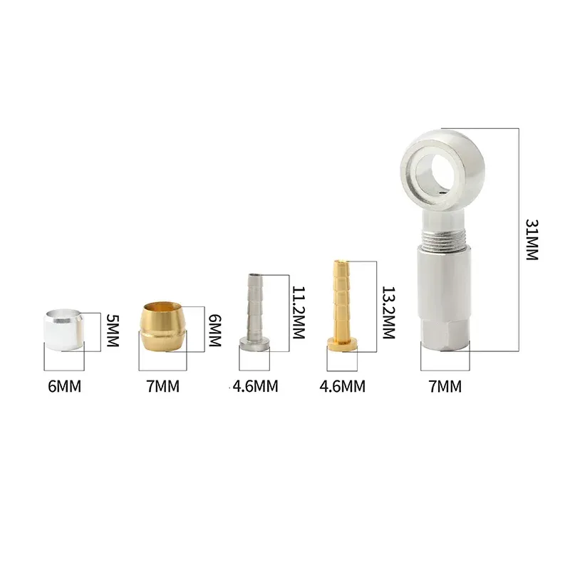 Muqzi cykel hydraulisk bromsslang monteringsinfoga slutadapter bh90 bh59 skivbroms olivnål