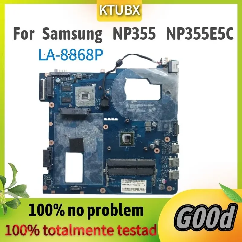 Moderkort för Samsung NP355 NP355E5C Laptop Moderboard BA5903420A BA5903422A BA5903420A VBLE4 VBLE5 LA8868P Testade 100% arbete OK