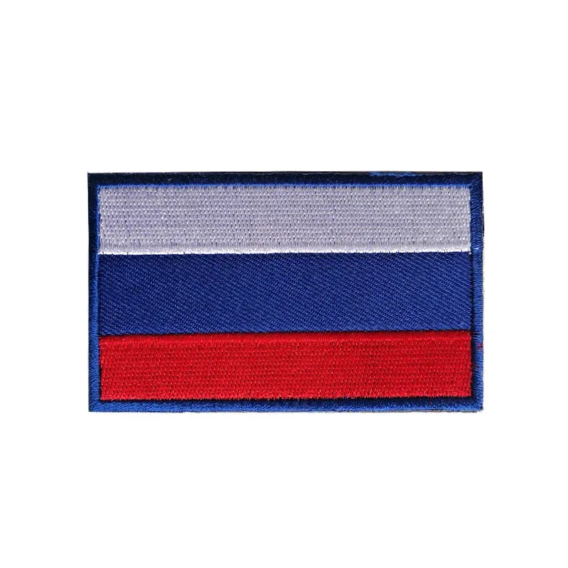 Flagg Badge Military Tactical Patches Mexico Serbien Spanien Frankrike Ryssland EU Flags Tygklistermärken Stripe Emblem Applieque