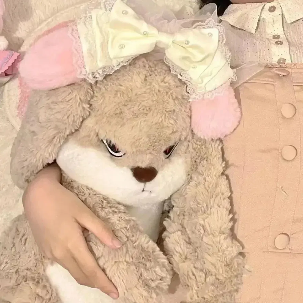 3565 cm colère lapin peluche long oreille jouet animal mignon kawaii soft farfed christmas chéri des cadeaux de fête d'anniversaire 240329