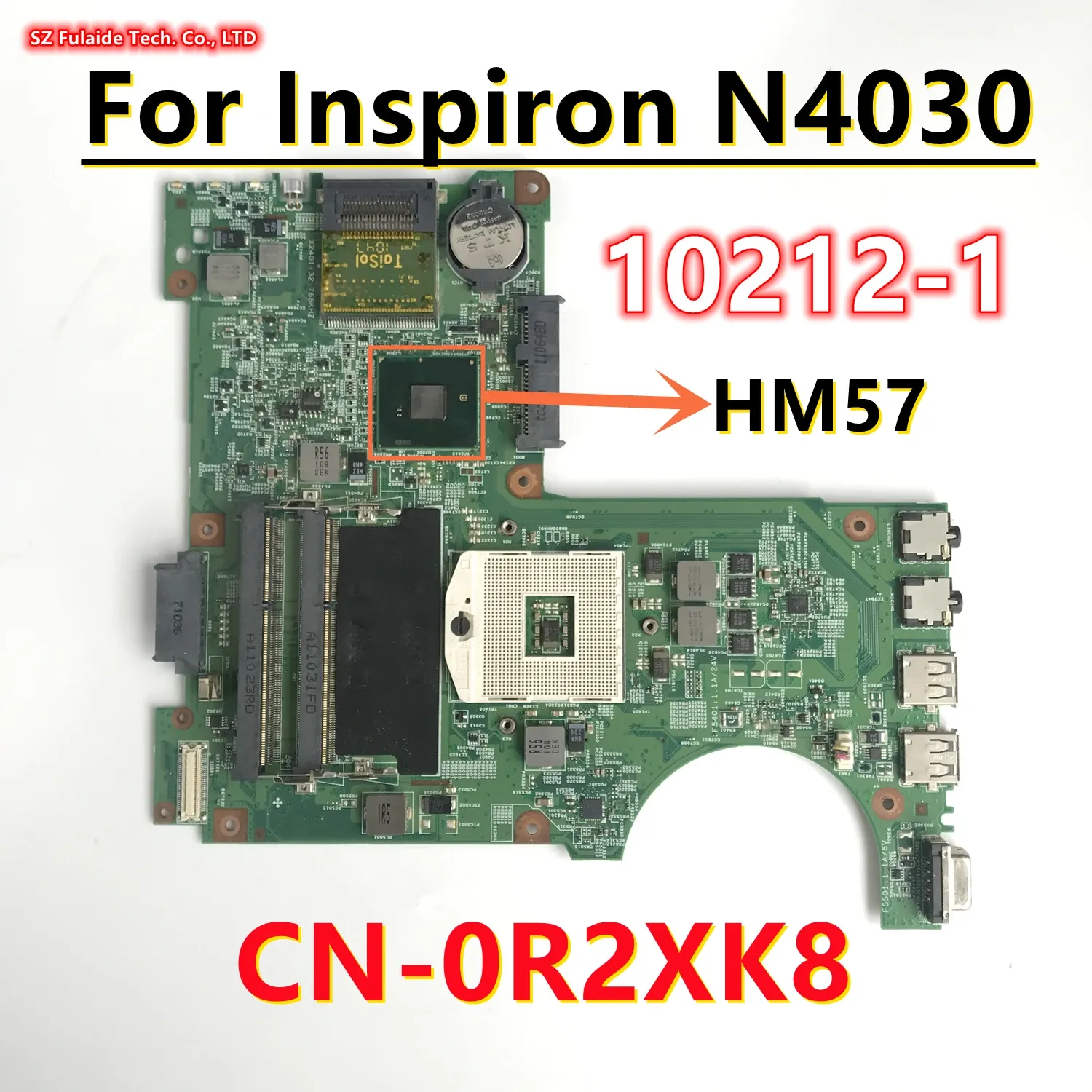 Płyta główna 102121 48.4EK19.011 dla Dell Inspiron N4030 Laptop Motherboard HM57 DDR3 CN0R2XK8 0R2XK8 R2XK8 100% Work