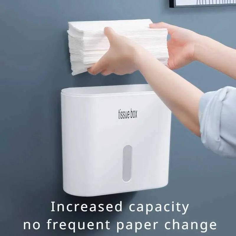 Titulares de papel higiênico Caixa de papel higiênico Caixa de papel de parede Caixa de papel higiênico de papel sem perfuração Dispensador de papel de papel higiênico de papel de papel de papel 240410