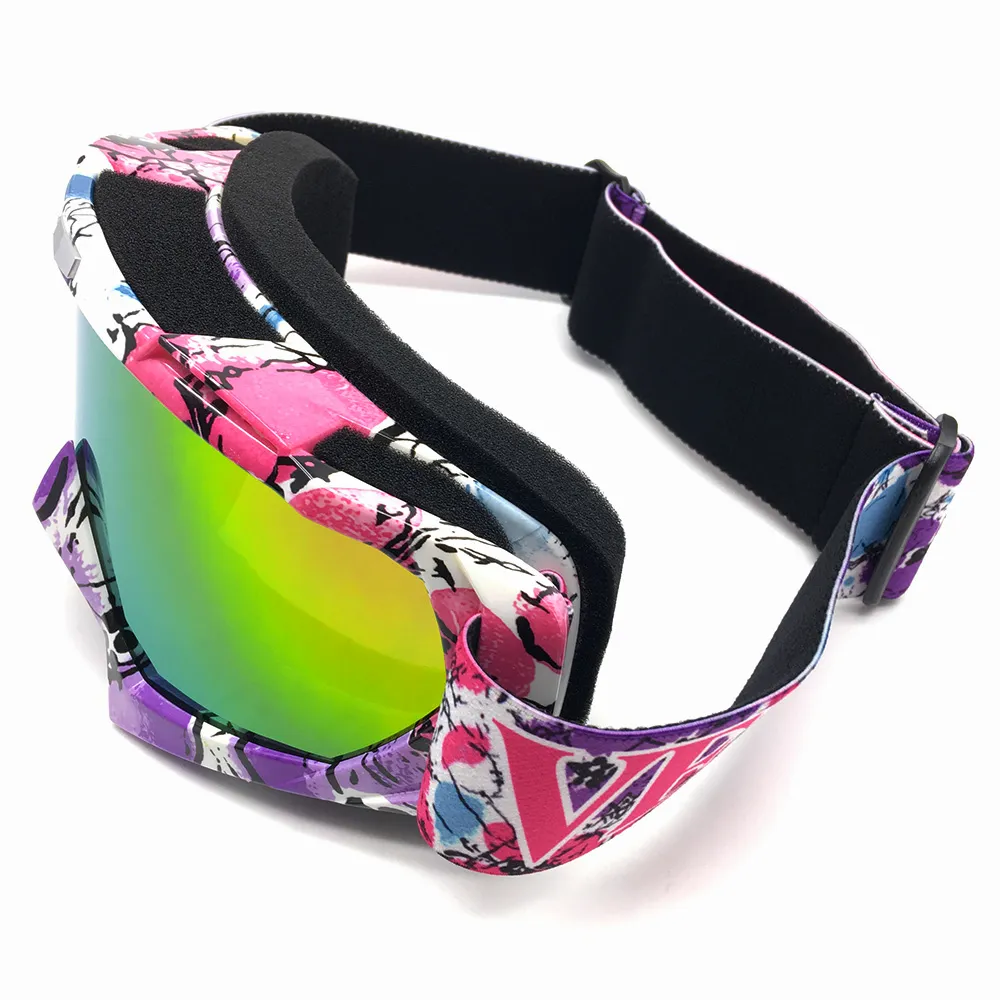 CRG Tinted MX Dirt Bike Motocross Goggles - Anti-Fog UV400 Protection, Graffiti Frame