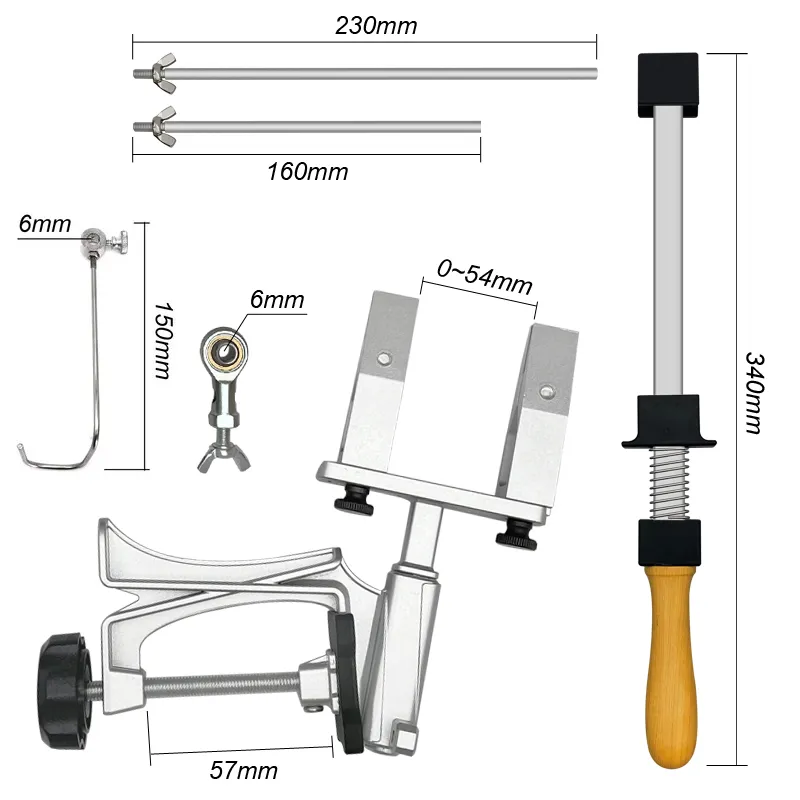 Angle fixe à poil à couteaux Affûteur professionnel Affûtage en pierre Système de broyage de cuisine Ligot d'outil de gélière de diamant