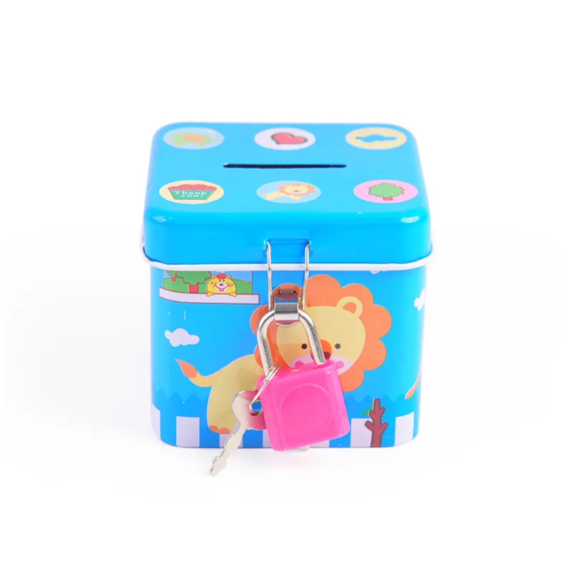 1 pcs papegaai piggy bank interactieve vogelspeelgoed puzzel puzzel puzzel munt tin doos jar papegaai speelgoed kleur willekeurig