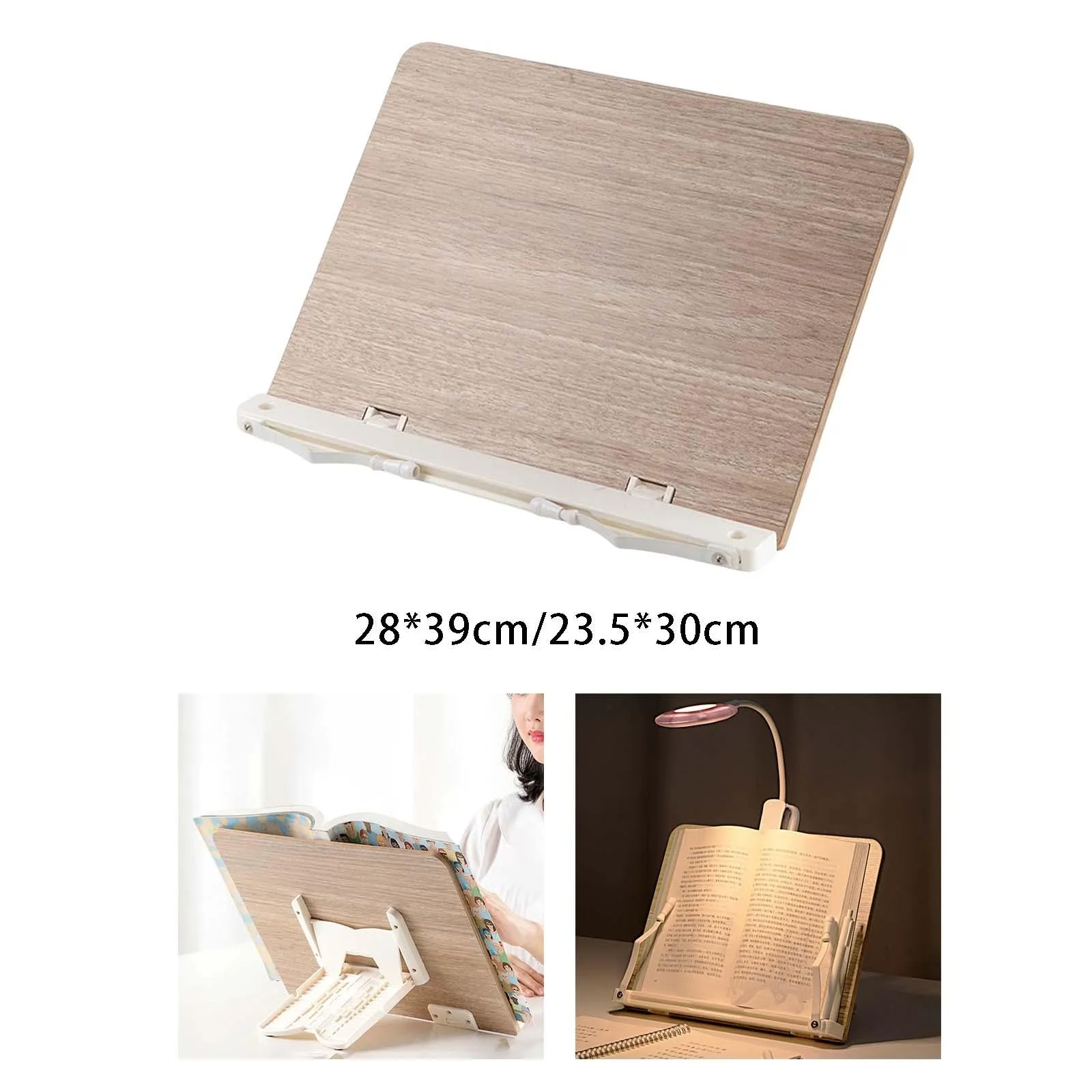 Bamboo Book Stand Foldable Book Tablet Rest dubbele pen slots tekentafel receptenboekhouder voor muziekboeken Textbooks