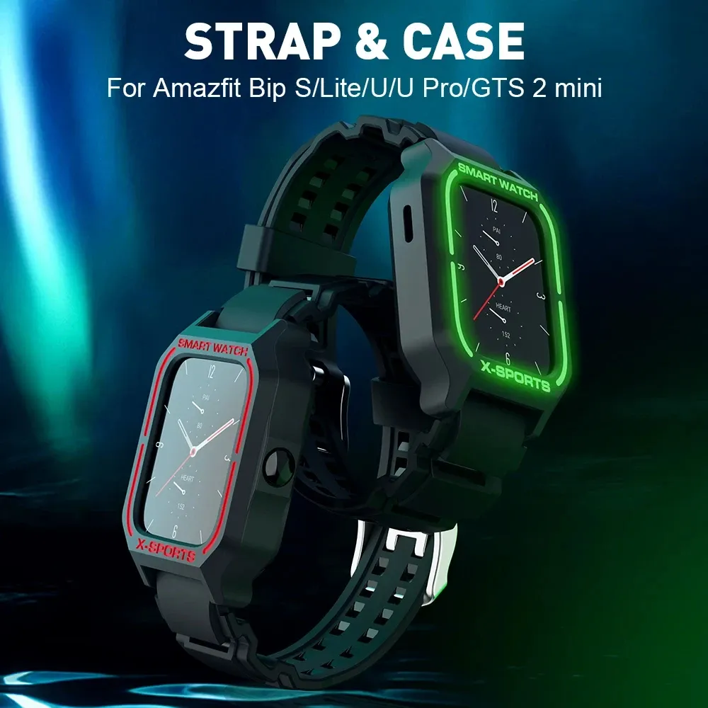 amazfit bip s bip u pc tpuシェルマルチカラー保護カバーxiaomi huami bip lite bip u pro gts2ミニバンパーのシカイケース