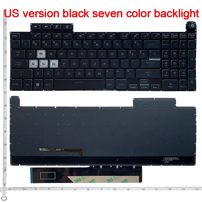 Tangentbord US Backlight Keyboard för ASUS TUF Gaming F15 FX507ZR FA507 FA507R FX707 FX517 GA507 Ersättningstangentbord 6913US00 V210846DS1