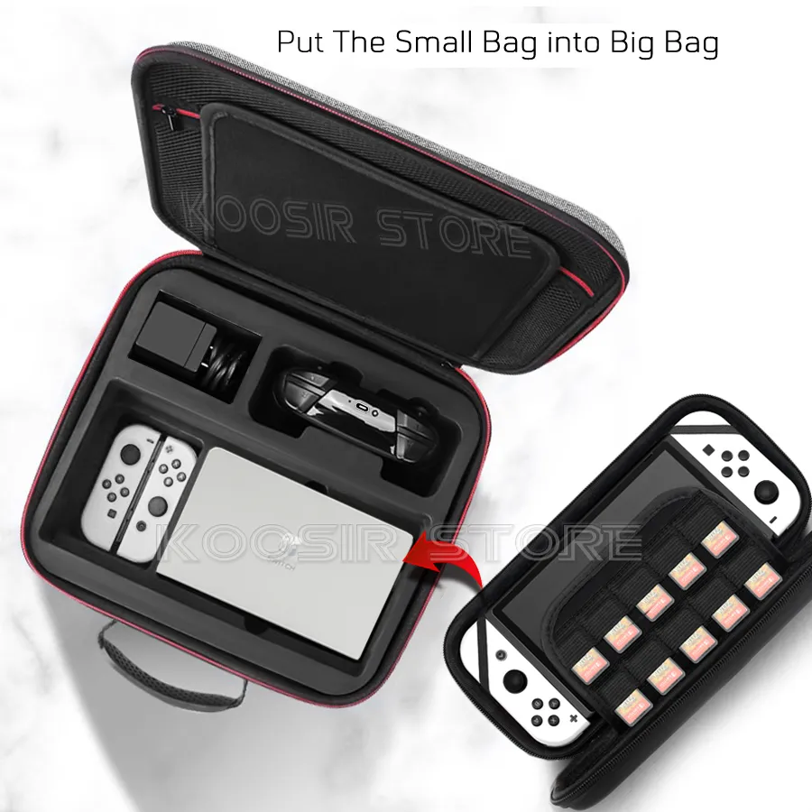 New Deluxe Nintendo Switch OLED Carrying Case Portable Storage Bag For ...