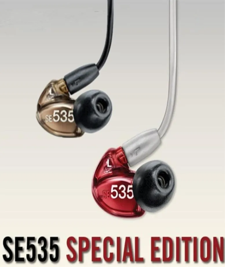 Envío en 24 horas de marca SE535 Auriculares desmontables Hifi auriculares Stereo SE 535 en auriculares para oídos Cable separado con caja vs SE2153560748