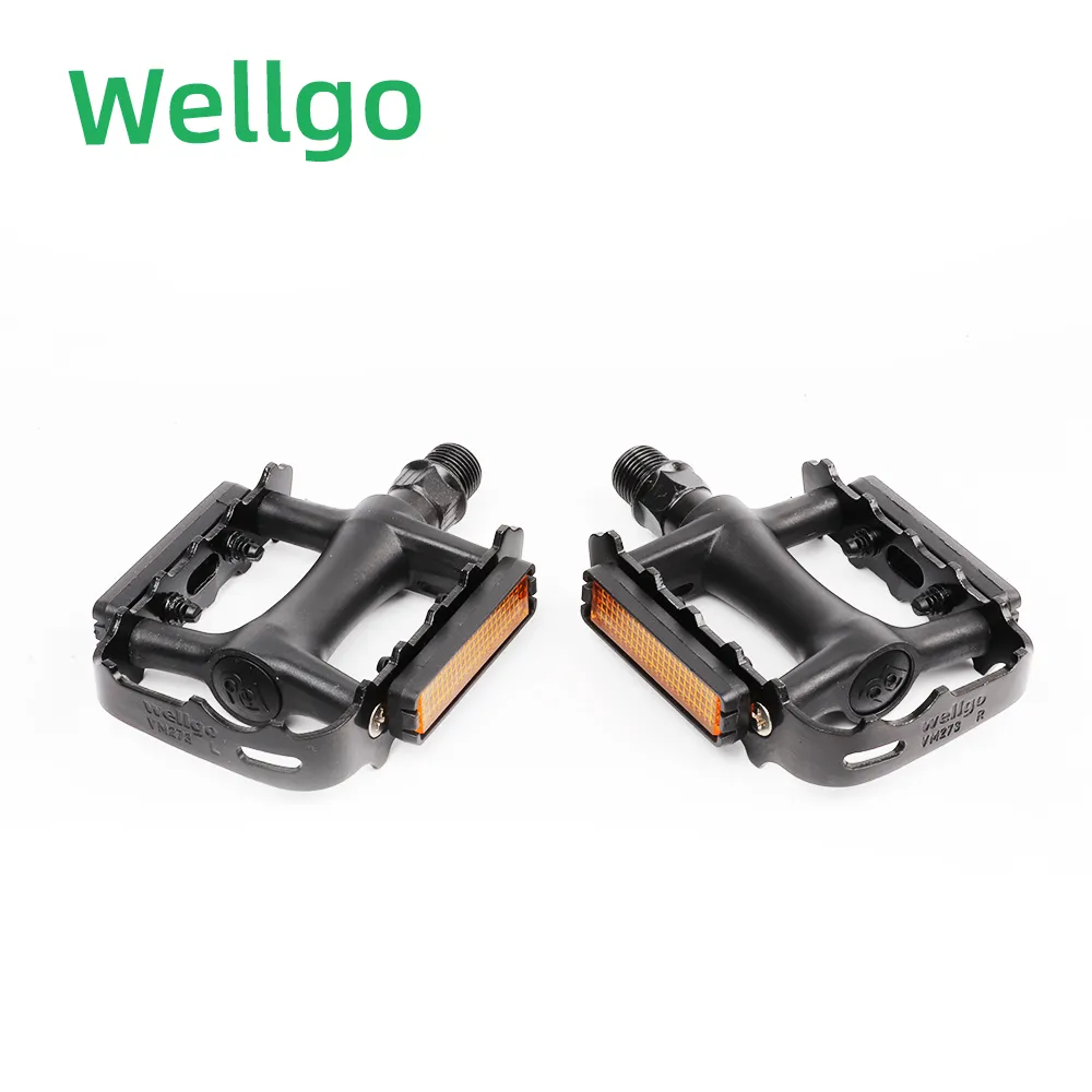 DHgate Wellgo VM273 Dual Platform Bike Pedals Aluminum Alloy Anti Skid Mountain Bike Pedals 1 Pair Red Sports Outdoors