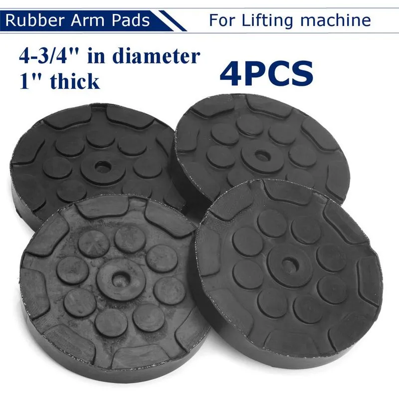 SENDERPICK 4-Pack Round Rubber Lift Pads For Car Truck Hoist - 120mm Diameter