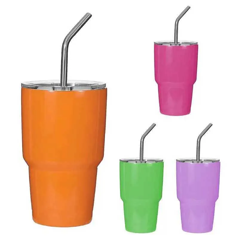 Tazas Sublimation Tummbler Botellas de agua en blanco Tumbbler Doble pared de acero inoxidable Taza Taza de viaje aislada Copa Flex Straw Metal 240410