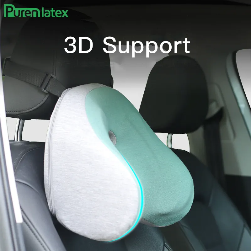 PURENLATEX Universal Children Head Rest Memory Foam Car Pillow Shoulder Spuction Headrest Pillow Cervical Vertebra Protect 패드