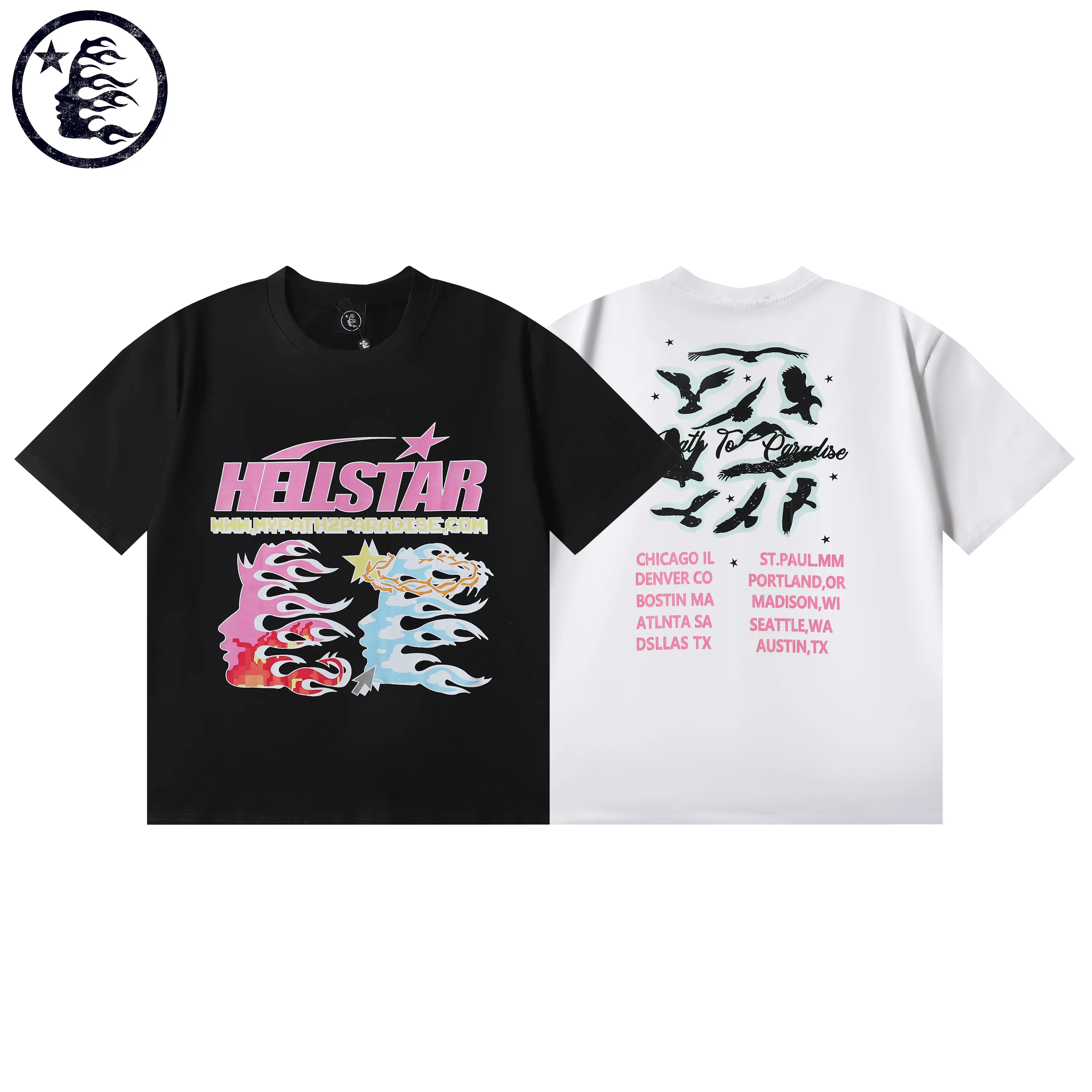 Hellstar Women Mens camisetas camisetas de alta qualidade camisetas de designer de camisa para homens roupas de verão casais casais tee de algodão casual feminino camisetas de manga curta Hell Star #27