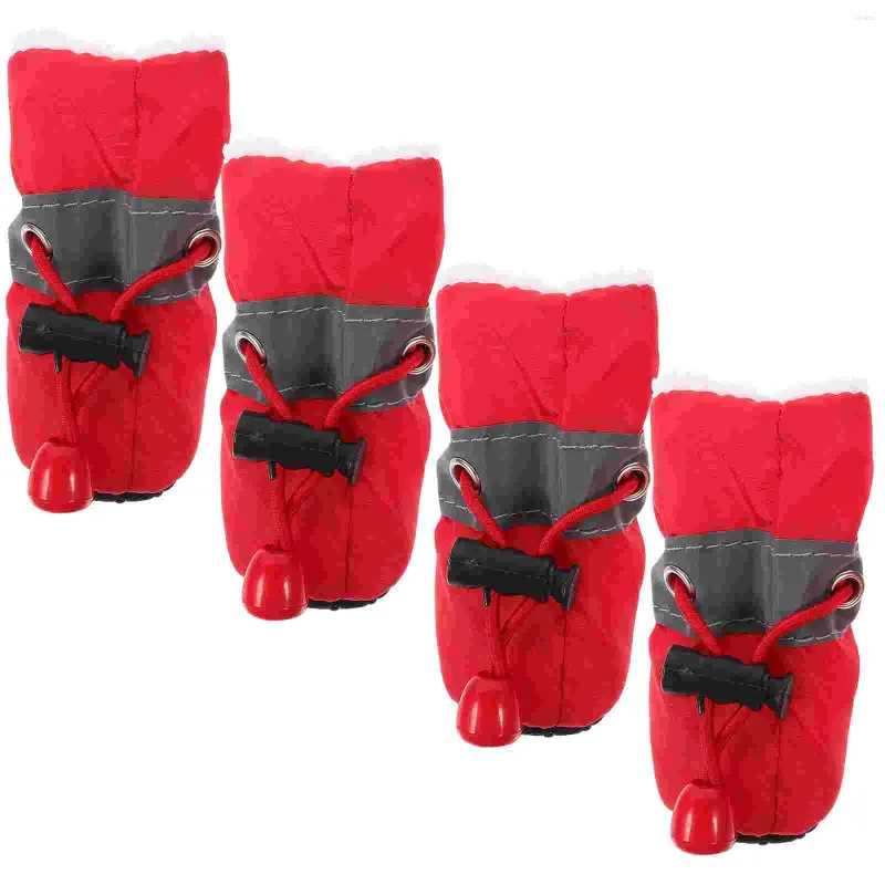 Hundekleidung 4 PCs PET PET-Schlupfschuhe Schutzstiefel für Regenschutztuchkordel bequem praktisch