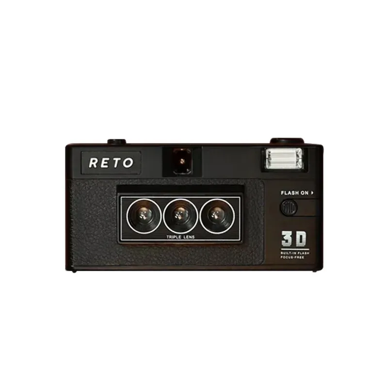 Camera Reto 3D Film Camera 135 Film Reto3d stereoscopische puntandschootcamera met flash niet -discusseerbare filmcamera