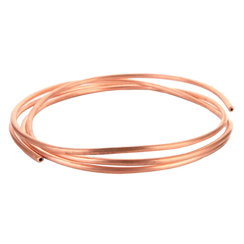 2 meter/perceel 99,9% T2 Soft Copper Tube buitendia.3/4/5/6/8 mm metalen slang Airconditioner Pijp DIY -koeling